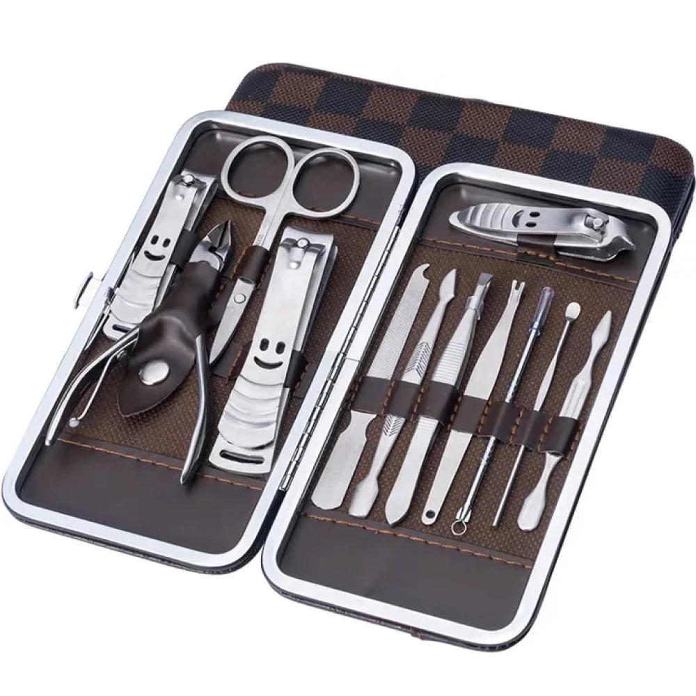 12 piece mens finger nail grooming kit