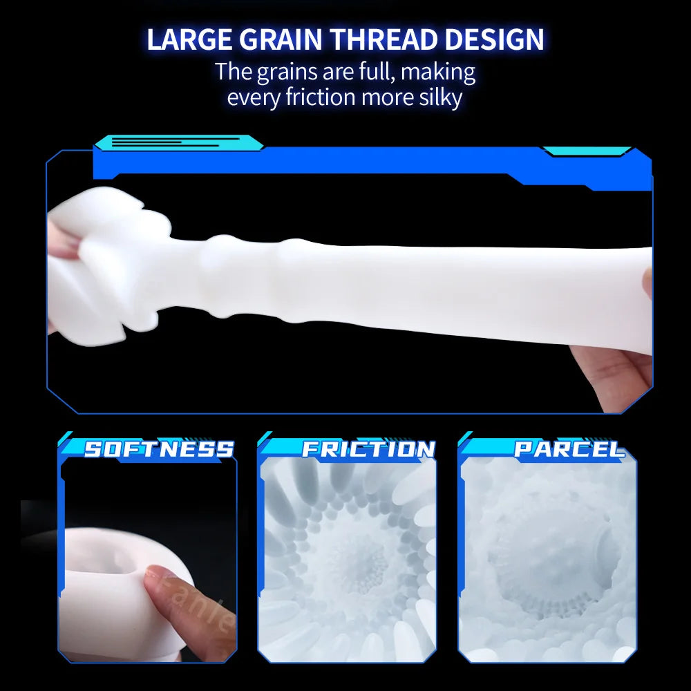 Automatic Male Masturbator Cup Telescopic Sucking Heated vagina & Blowjob Machine