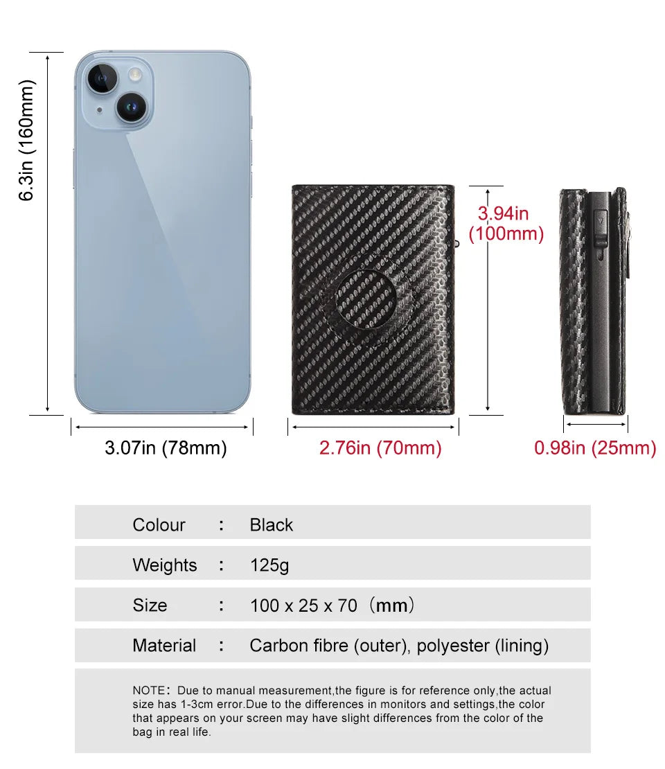 Men Smart Wallet Credit Card Holder for AirTag