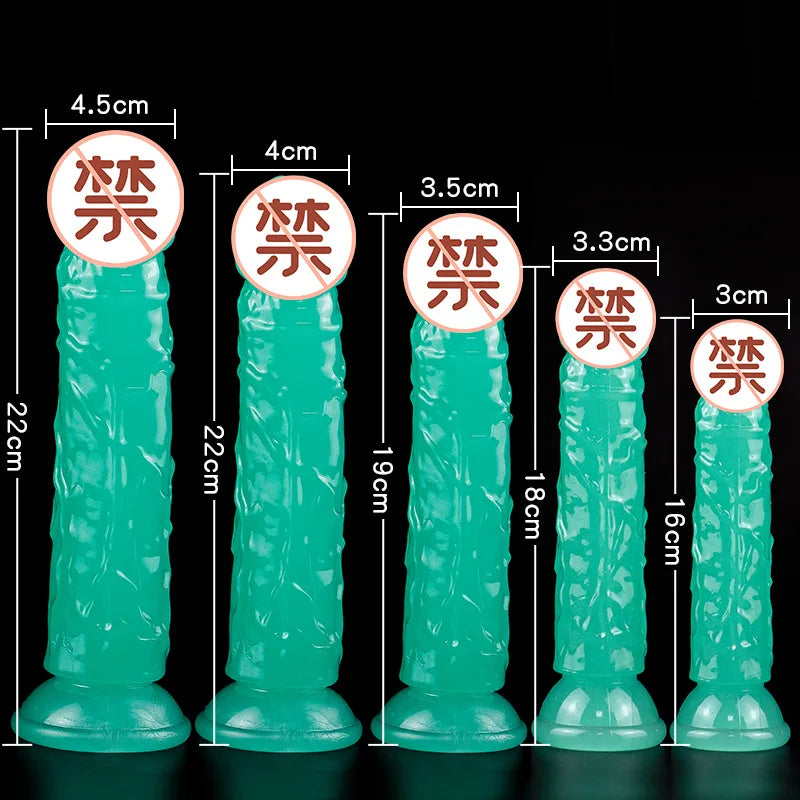Luminous Simulation Dildo Realistic Penis For Women With Suction Cup Couple Erotic Sex Adult Toys For Men Toy 4#