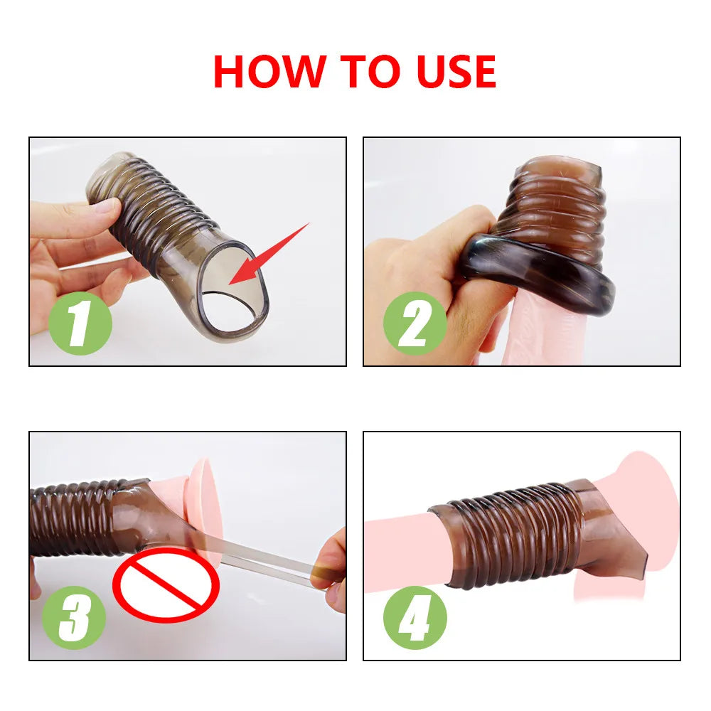 Extended Cock Ring that delays Ejaculation for a Stronger Erection / G Spot Vagina Reusable Silicone Vibrator