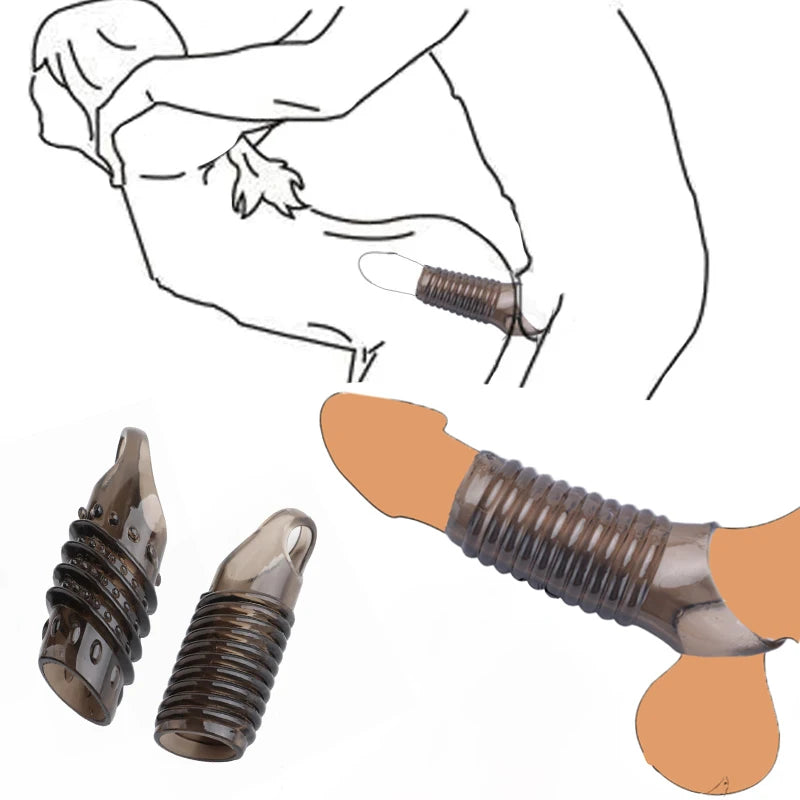 Extended Cock Ring that delays Ejaculation for a Stronger Erection / G Spot Vagina Reusable Silicone Vibrator