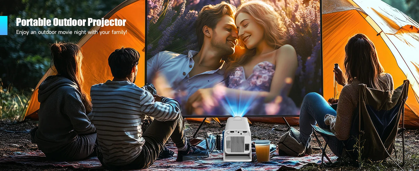 Magcubic Netflix Officially Licensed Android Mini Projector With 1080P 500ANSI Dual WiFi BT5.2 Voice