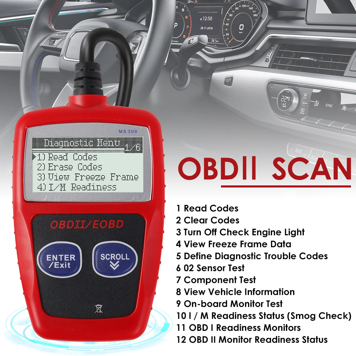 Car check engine light Multifunctional Code Reader
