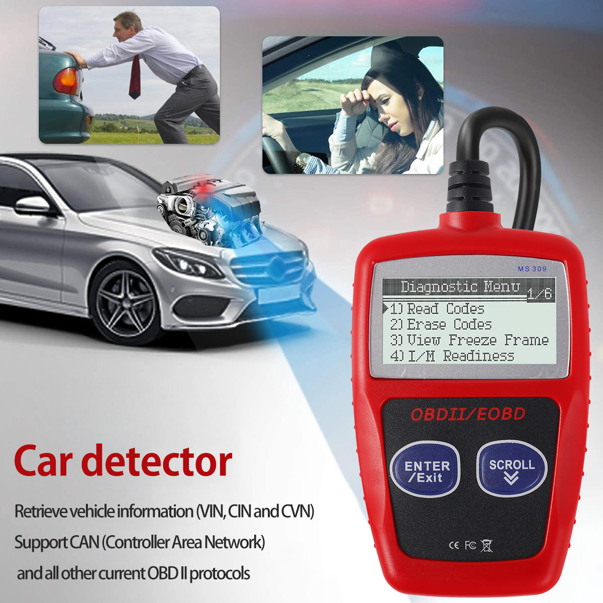 Car check engine light Multifunctional Code Reader