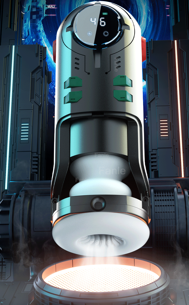 Automatic Male Masturbator Cup Telescopic Sucking Heated vagina & Blowjob Machine