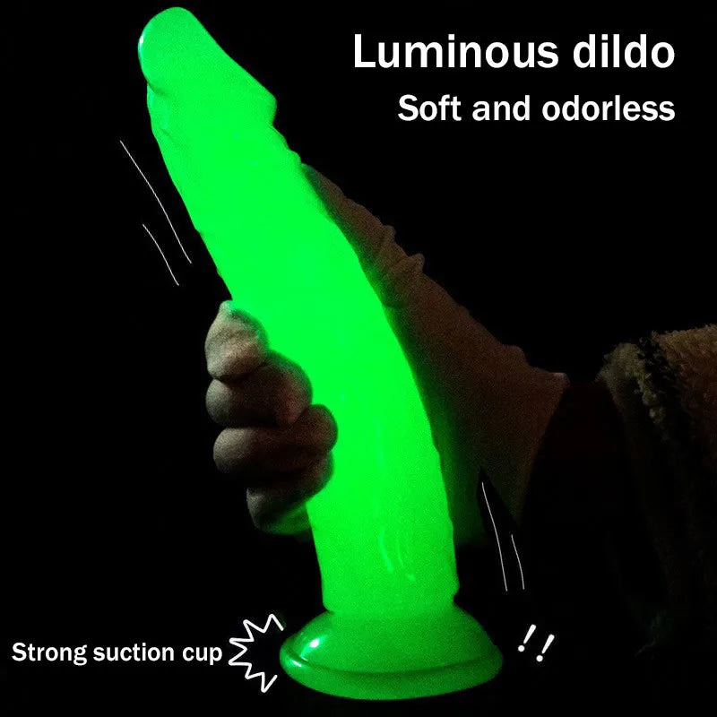 Luminous Simulation Dildo Realistic Penis For Women With Suction Cup Couple Erotic Sex Adult Toys For Men Toy 4#
