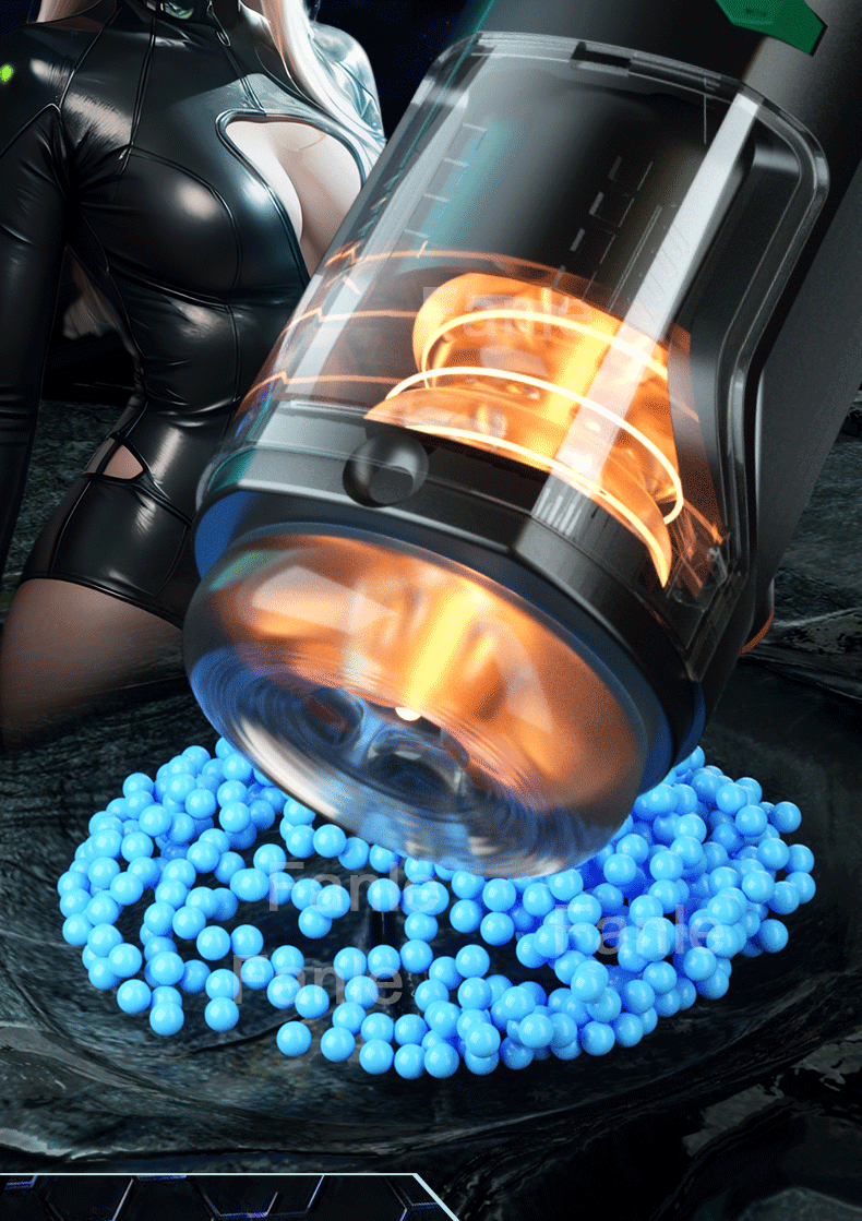 Automatic Male Masturbator Cup Telescopic Sucking Heated vagina & Blowjob Machine