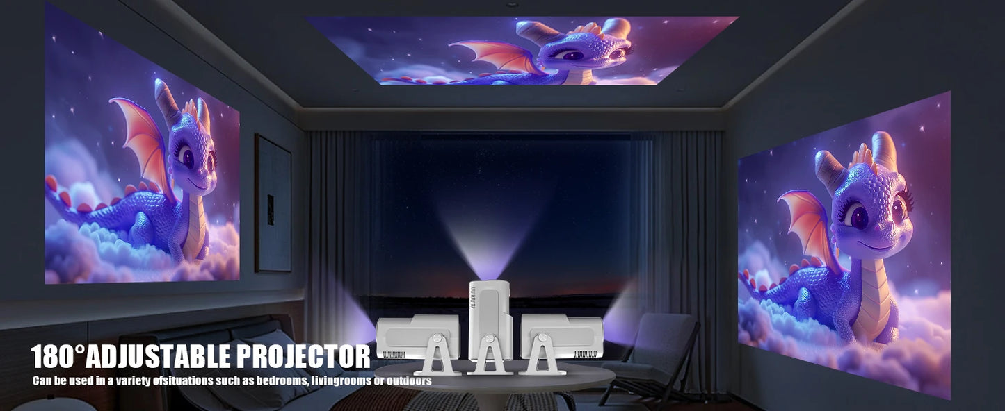 Magcubic Netflix Officially Licensed Android Mini Projector With 1080P 500ANSI Dual WiFi BT5.2 Voice