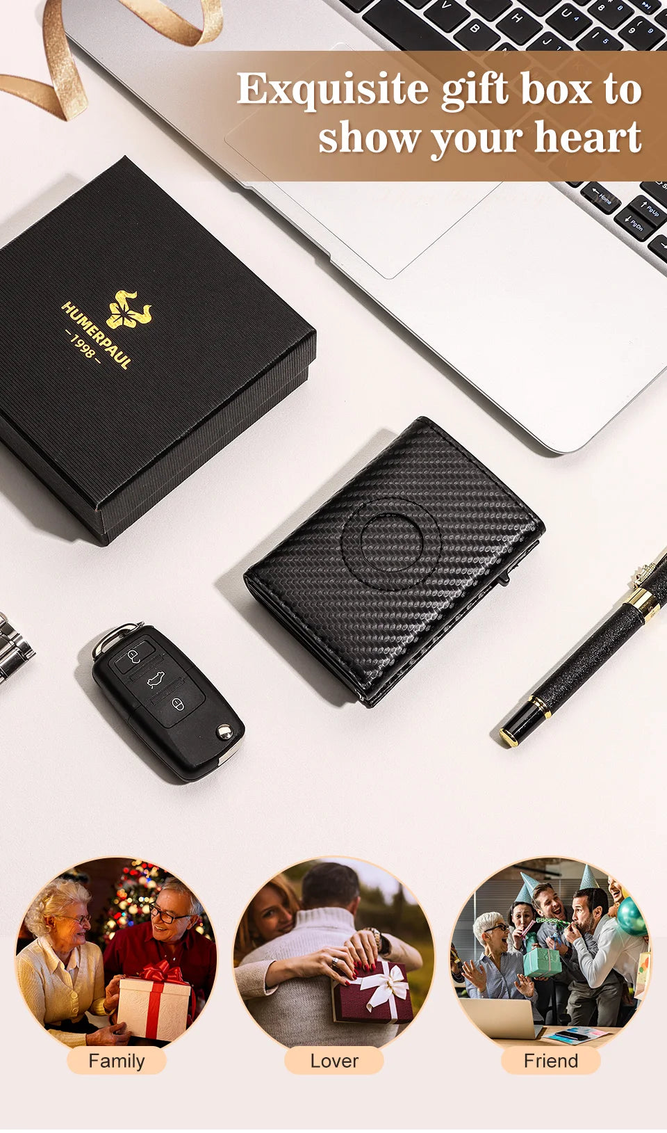 Men Smart Wallet Credit Card Holder for AirTag