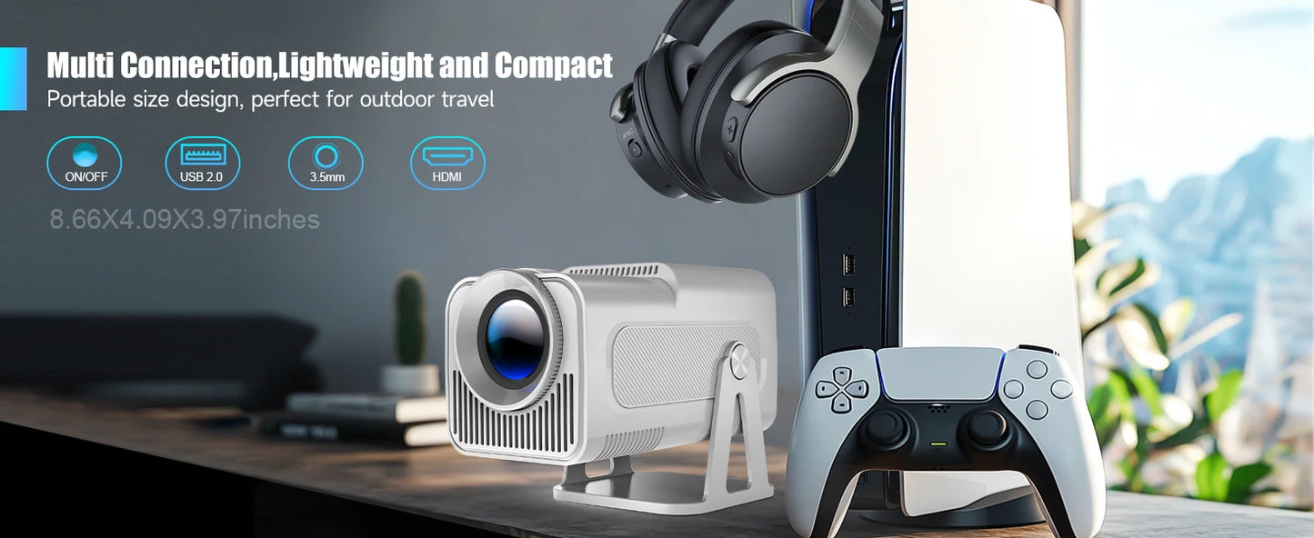 Magcubic Netflix Officially Licensed Android Mini Projector With 1080P 500ANSI Dual WiFi BT5.2 Voice