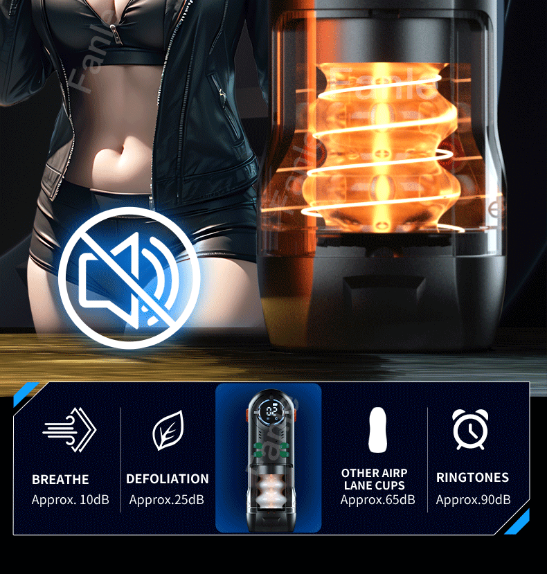 Automatic Male Masturbator Cup Telescopic Sucking Heated vagina & Blowjob Machine
