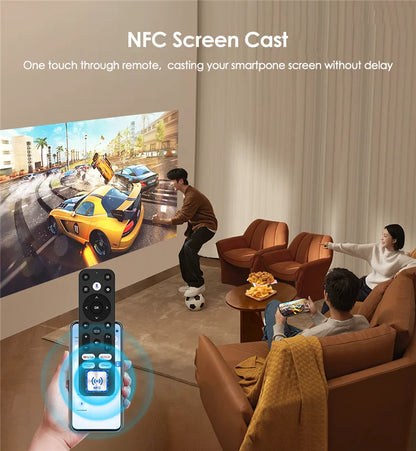 [Netflix Officially-Licensed]4K Portable Projector Video Home Theater Auto Focus 5G WiFi NFC Android Beam Projector
