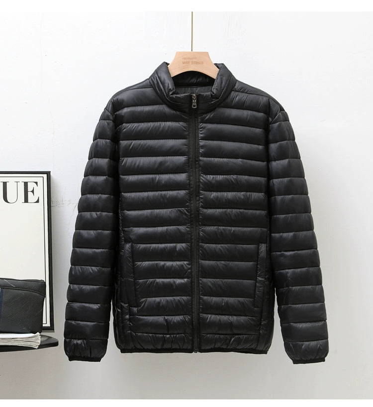 Lightweight down jacket with hood
