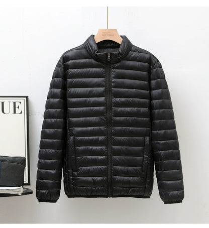 Lightweight down jacket with hood