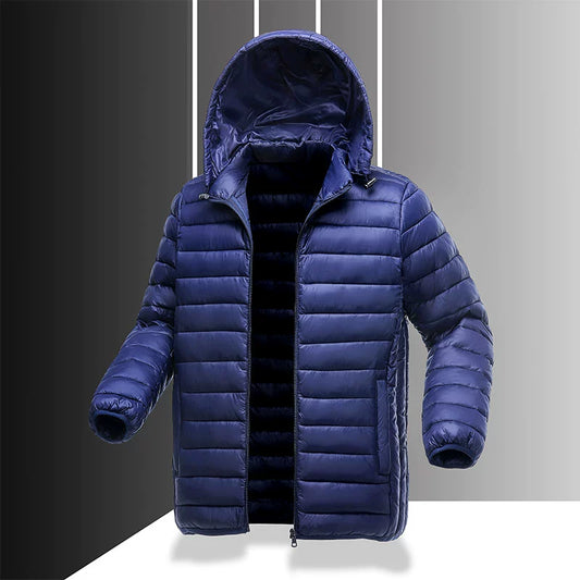 Lightweight down jacket with hood