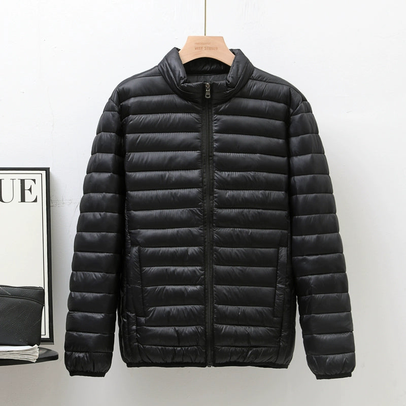 Lightweight down jacket with hood