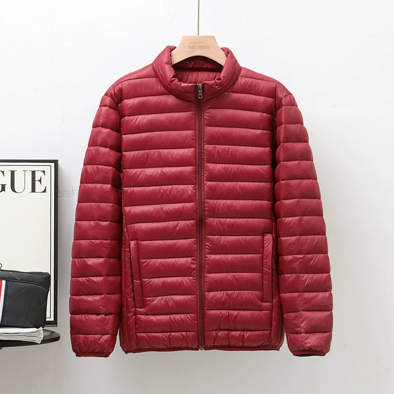Lightweight down jacket with hood