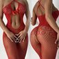 Hot Black Sexy Lingerie Crotchless Transparent Fishnet Bodystockings