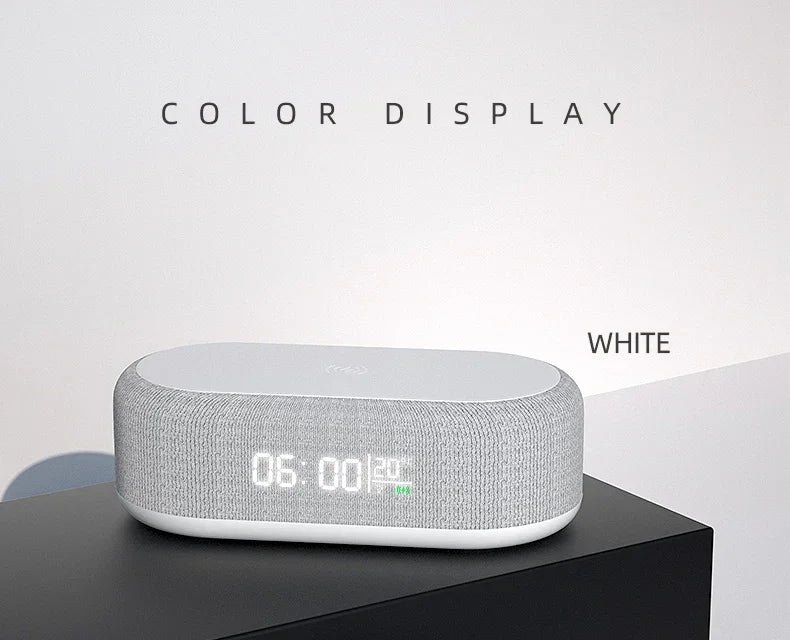 Alarm Clock with 15W Wireless Charging Pad