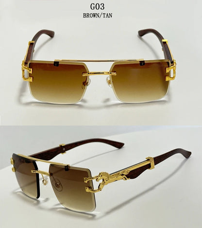 Luxury Sunglasses Women Trendy Vintage Square Sunglasses For Men Luxe Fashion Glasses Gafas De Sol Hombre Lunette Soleil Femme