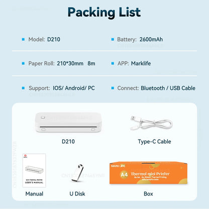 Portable A4 Thermal Printer