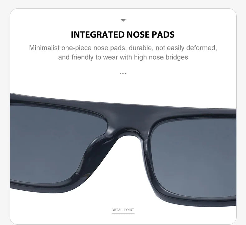 Fashion Vintage Square Men's Sunglasses 2024 Luxury Brand Designer Big Frame Women Sun Glasses Rectangle Flat Top Black Shades