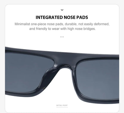 Fashion Vintage Square Men's Sunglasses 2024 Luxury Brand Designer Big Frame Women Sun Glasses Rectangle Flat Top Black Shades