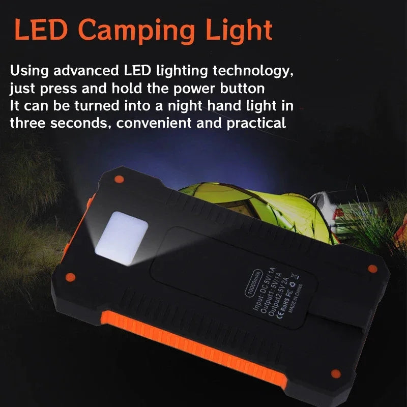 Portable Solar Powered Battery Charger / Power-bank 200000mah