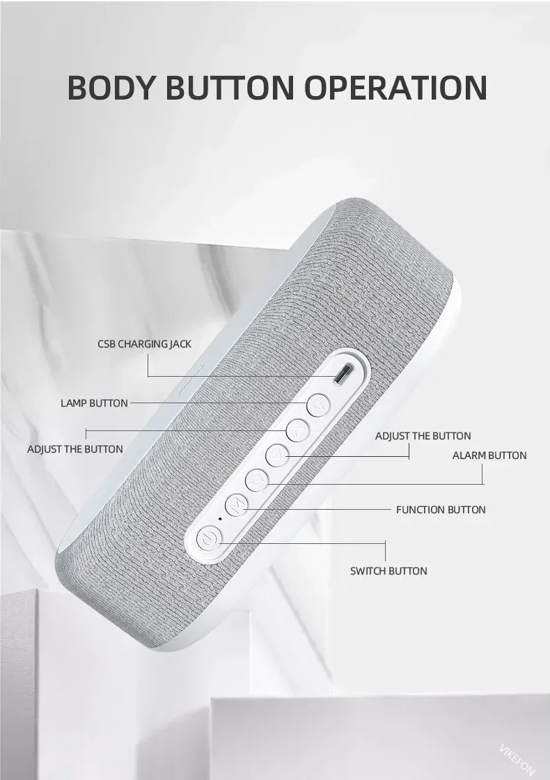 Alarm Clock with 15W Wireless Charging Pad