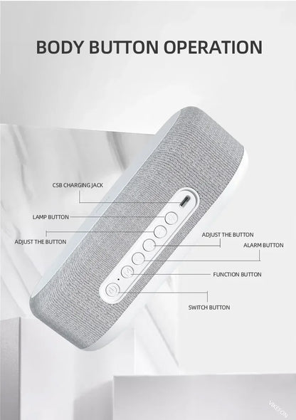 Alarm Clock with 15W Wireless Charging Pad