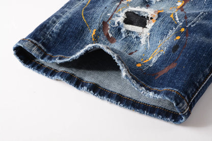 Mens Light Blue Straight Denim Shorts