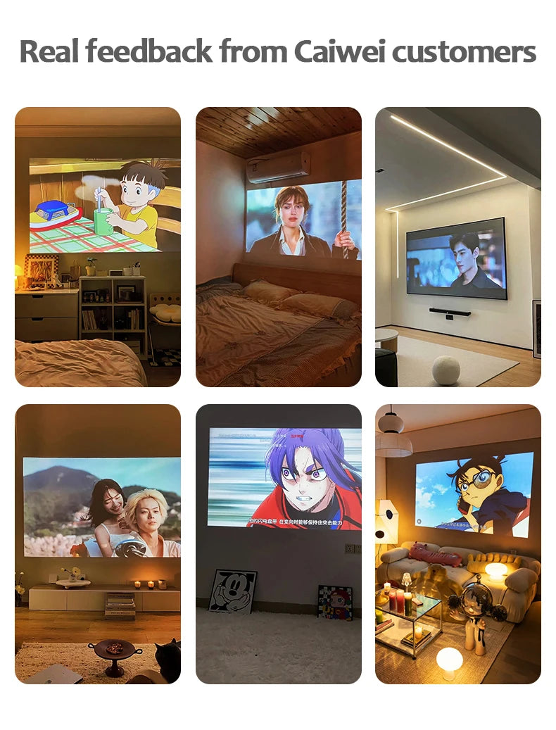 [Netflix Officially-Licensed]4K Portable Projector Video Home Theater Auto Focus 5G WiFi NFC Android Beam Projector