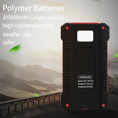 Portable Solar Powered Battery Charger / Power-bank 200000mah