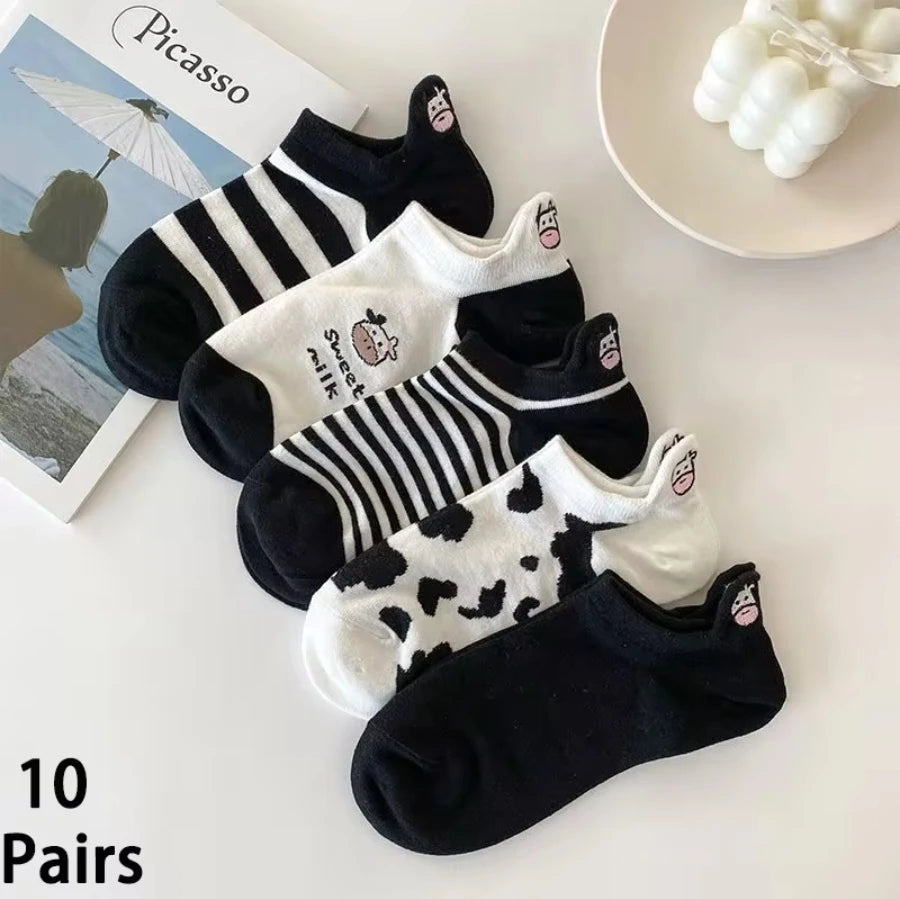 5 Pairs Of Men's Socks, Autumn And Winter Vintage Athletic Style