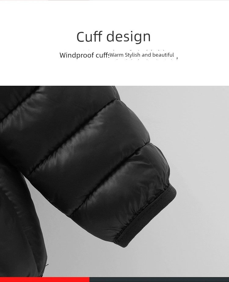 Lightweight down jacket with hood