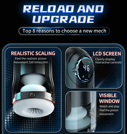 Automatic Male Masturbator Cup Telescopic Sucking Heated vagina & Blowjob Machine