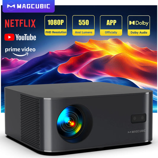 Magcubic HT600 Projector 550ANSI 1080P  Auto Focus  Netflix & Youtube Certified