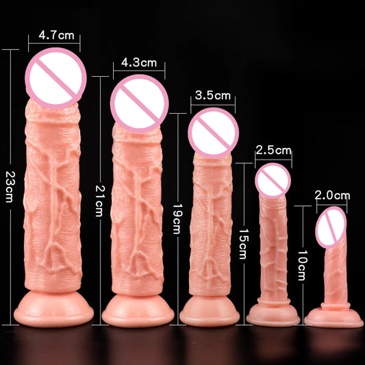 Realistic Dildo Skin Feeling Sex Toys for Women / with Suction Cup