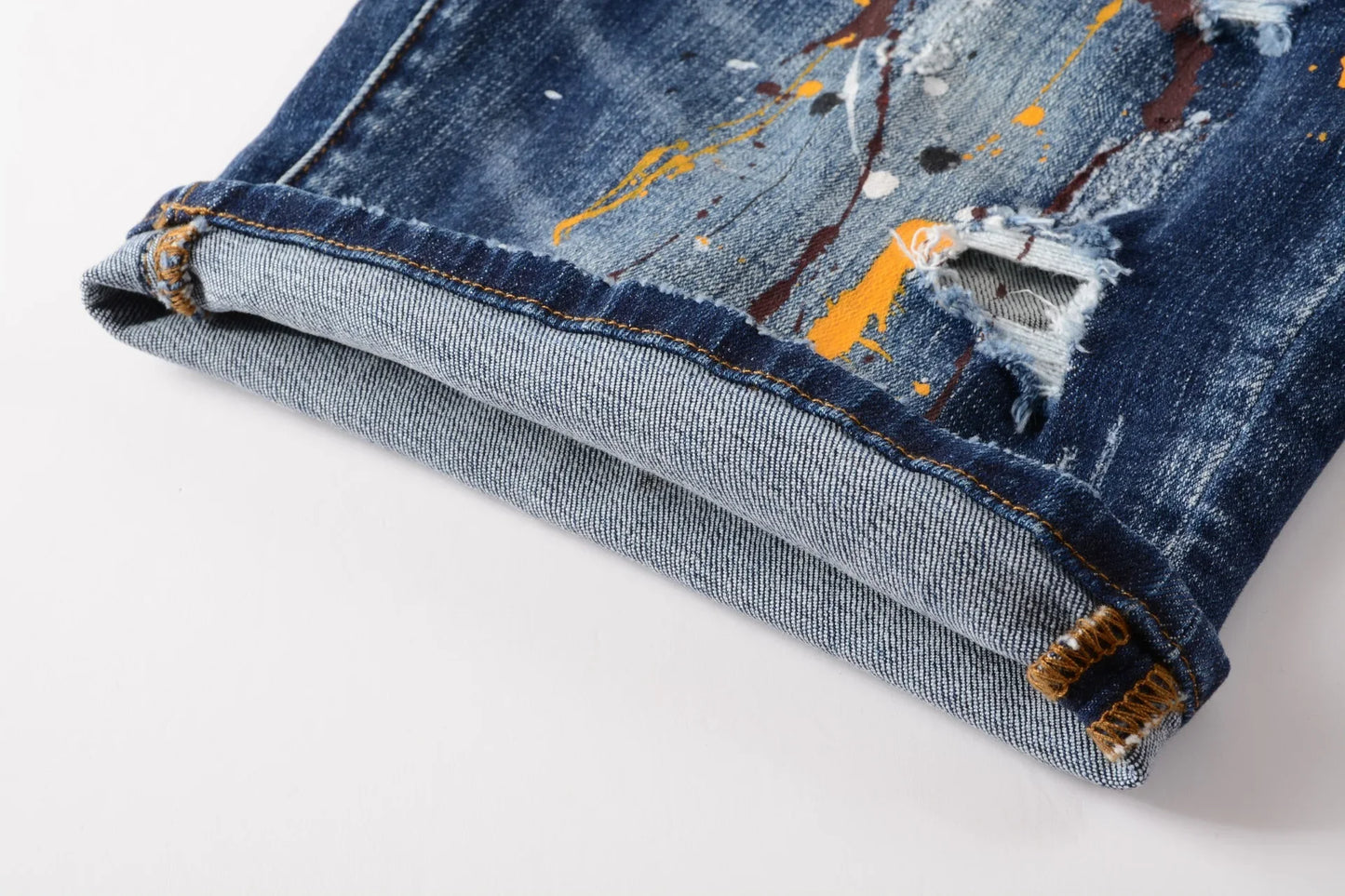 Mens Light Blue Straight Denim Shorts