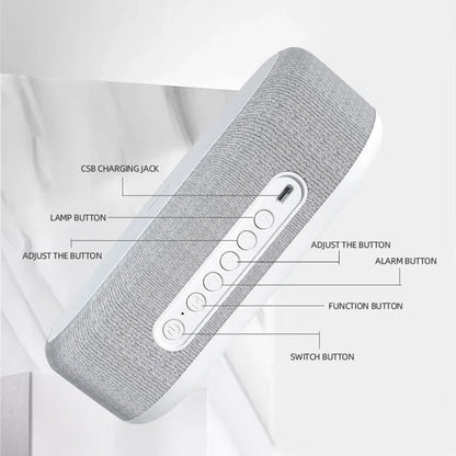 Alarm Clock with 15W Wireless Charging Pad