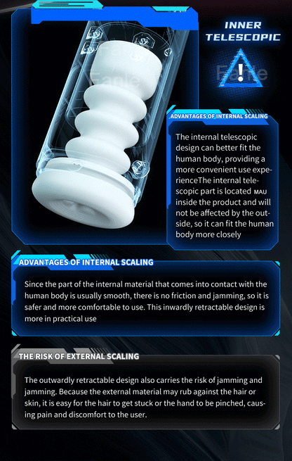 Automatic Male Masturbator Cup Telescopic Sucking Heated vagina & Blowjob Machine
