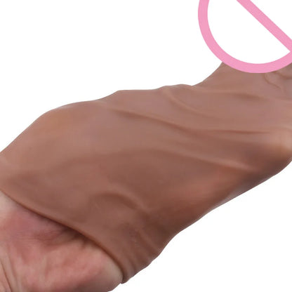 Penis Extension Ring Sleeve Condoms / Reusable Penis Enlargement