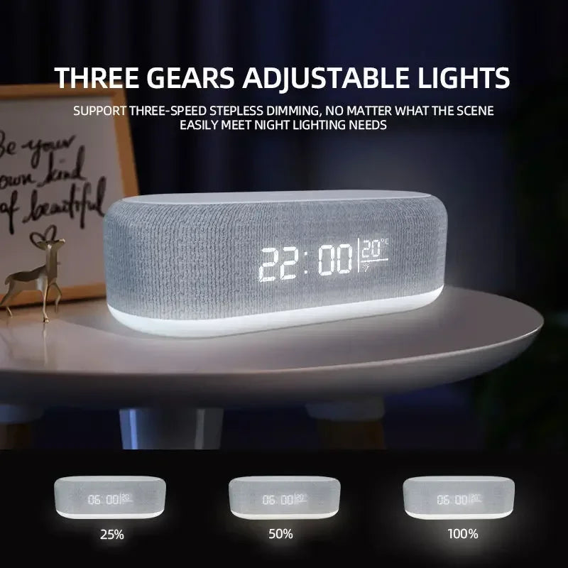 Alarm Clock with 15W Wireless Charging Pad