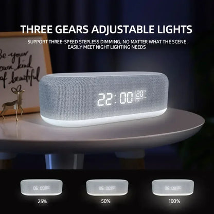Alarm Clock with 15W Wireless Charging Pad