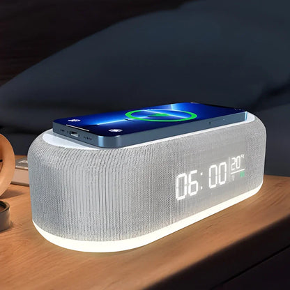 Alarm Clock with 15W Wireless Charging Pad