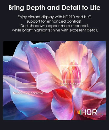 [Netflix Officially-Licensed]4K Portable Projector Video Home Theater Auto Focus 5G WiFi NFC Android Beam Projector