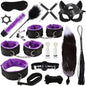 Genuine Leather Bondage Set Fetish Handcuffs Collar Gag Whip Erotic Sex Toys For Women