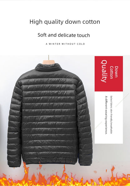 Lightweight down jacket with hood