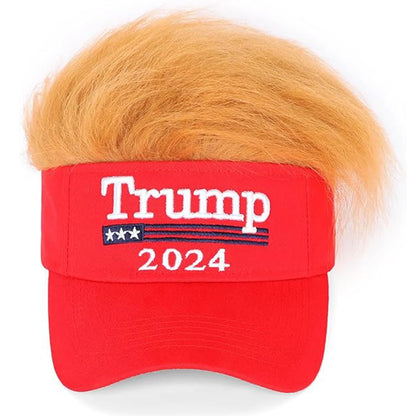 Trump 2024 Synthetic  Hair,Make America Great Again Wig Hat Embroidered Ultra Adjustable MAGA Baseball Cap